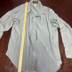 Spoon Jeans Light Blue Crinkle Button-Up Shirt Xlg